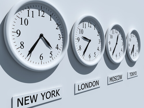 ساعت همپوشانی سشن های نیویورک و لندن در یک روز